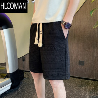 HLCOMAN男士休闲运动短裤宽松大裤衩男裤薄款五分裤夏季痞帅沙滩裤子