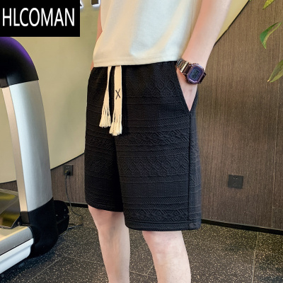 HLCOMAN男士休闲运动短裤宽松大裤衩男裤薄款五分裤夏季痞帅沙滩裤子