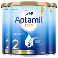 [3罐装]Aptamil澳洲原装进口爱他美金装2段6-12个月婴幼儿配方奶粉900g