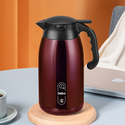 Debo德铂乔伊纳温水壶316不锈钢家用车载真空保温水壶DEP-851 酒红色/个