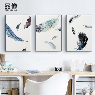 乔迁礼品北欧现代客厅装饰画三联画沙发背景挂画卧室床头壁画餐厅墙画