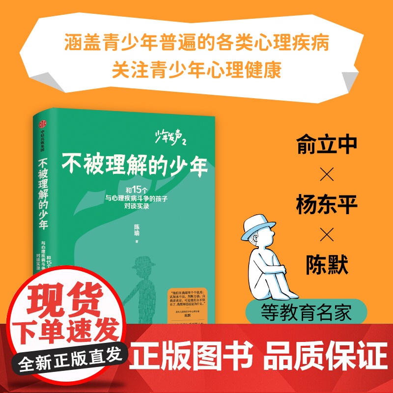 不被理解的少年 陈瑜著 少年发声第二部 关注青少年心理健康 和15个与心理疾病斗争的孩子对谈实录 中信出版社 正版书籍