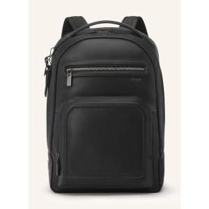 TUMI男士真皮双肩包带笔记本电脑隔层多功能旅行背包 BLACK