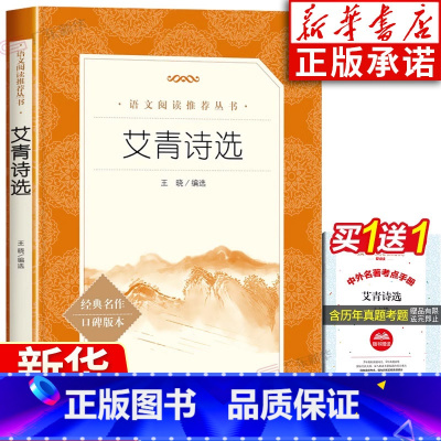 [正版] 艾青诗选广东九年级课外书必读 原著 人民文学出版社 九年级课外阅读书籍 初三上册课外阅读书 世界名著