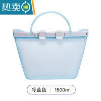 敬平密封袋硅胶保鲜袋家用自封袋冰箱冷冻用蔬菜新鲜分装带封口 [加厚款]冷蓝色1500ml 1