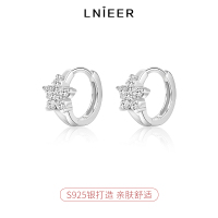 925纯银耳环女2025新款锆石耳圈耳骨钉女纯银耳扣耳蜗钉耳饰送女朋友老婆情人节七夕生日礼物