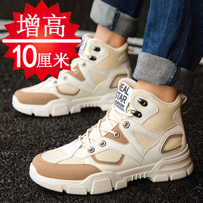 Ideamini冬季马丁靴男士内增高鞋10CM高帮板鞋运动鞋内增高男鞋8cm休闲鞋靴子