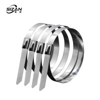 斯赞 304不锈钢扎带自锁式捆绑扎带 10*400mm 100条/包