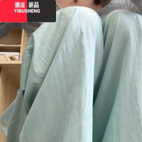 YIBUSHENG今年流行棉麻垂感山本裤季薄款裤子女高级感休闲裤直筒阔腿长裤