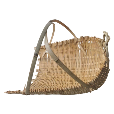 新添林木土箕竹制大号 个