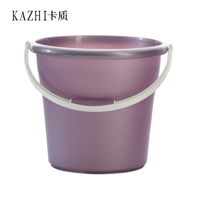 卡质水桶塑料大号加厚水桶家居提手水桶20L磨砂红/磨砂紫2个装