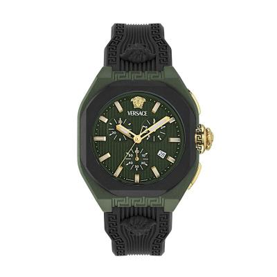 范思哲Versace手表女计时日期显示秒表小秒针石英黑色表盘