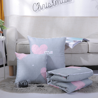 家柏饰(CORATED)夏凉空调被车载抱枕被子两用办公室靠垫被沙小靠枕