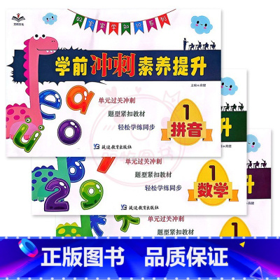 拼音+数学+语言1 幼小衔接 [正版]幼小衔接学前冲刺素养提升拼音数学语言1一2二3三综合测试卷单元过关冲刺同步训练一日