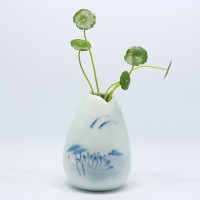 简约现代花器工艺摆件 陶瓷花瓶花道插花装饰品 水培花瓶酒店饰品 三维工匠 花器·遮风挡雨
