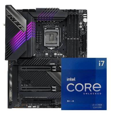 英特尔(intel)11代酷睿i7-11700K盒装CPU+华硕玩家国度ROGMAXIMUSXIIIHERO主板M13HZ590ATX大板八核CPU主板超频游戏套装