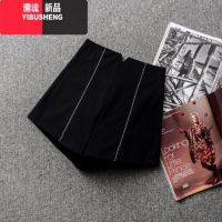 YIBUSHENG2024新款季韩版弹力A字阔腿西装短裤女高腰休闲裤显瘦外穿热裤