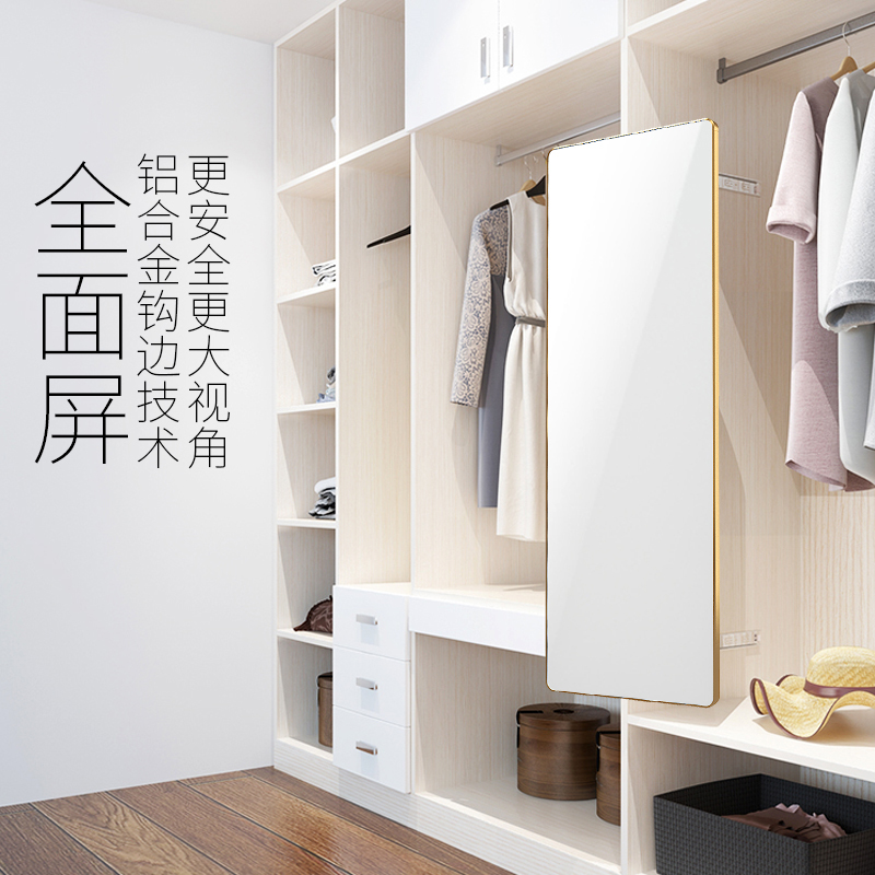 衣柜镜子推拉镜内装全身镜闪电客衣橱折叠平开衣柜内置穿衣镜旋转伸缩