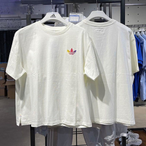 阿迪达斯 三叶草短袖T恤女装 新款运动宽松圆领休闲上衣 IK8628 D