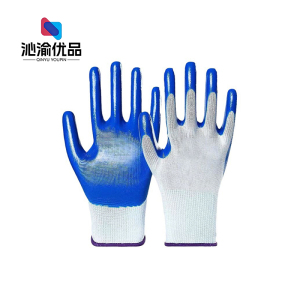 沁渝优品 尼龙丁腈挂胶手套 42g均码 双