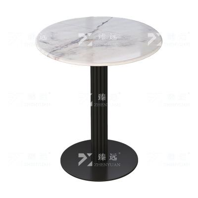 臻远 ZY-VC112703 洽谈桌岩板餐桌 700*700*750 单位:1张