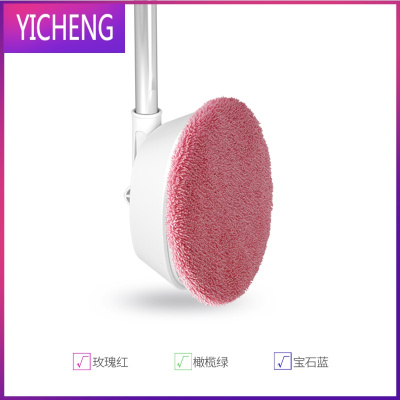 无线电动擦玻璃器家用擦墙擦窗户机器人伸缩杆天花板清洁工具YICHENG枚红色