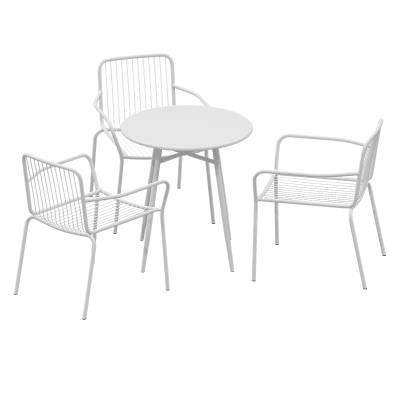 金菲罗格户外铁艺桌椅露天花园桌椅颜色备注 70圆桌+3椅