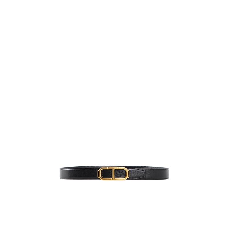 汤姆福特(Tom Ford)男士小牛皮T形扣腰带时尚简约3cm宽度耐磨耐用