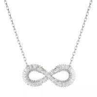 Swarovski/施华洛世奇永恒莫比乌斯链几何白锆石可调节镀铑项链