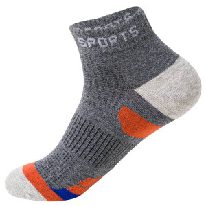 浪莎LangSha男士纯棉袜子男式春夏秋初冬四季跑步篮球运动短筒袜6双