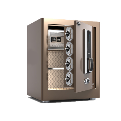 大一-保险柜卓越系列密码款45CM办公大型全钢保险箱床头柜防盗保管柜新款菱形锁栓防撬咖啡金