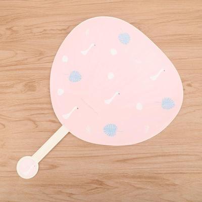 pp蒲扇圆形大号手拿扇扑扇闪电客清凉扇手摇扇子夏季可爱卡通长柄扇粉红色