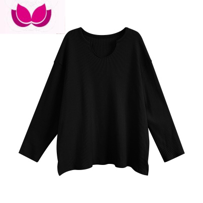 七斓秋衣外穿卫衣叠穿内搭中长款t恤女长袖遮臀屁股大长t打底长款上衣