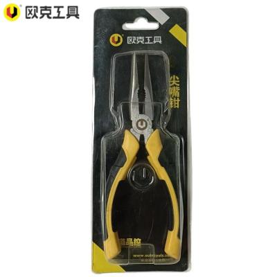 欧克 尖嘴钳包胶手柄电工用多功能 6英寸150mm OK-3065