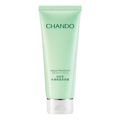 自然堂(CHANDO)水润保湿清洁洗颜霜100g（洁面乳洗面奶女深层清洁净彻毛孔锁水保湿清爽滋润泡沫丰富）控油去黑头洗面