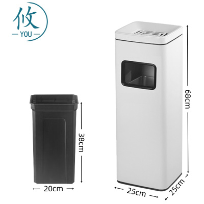 攸 白色正方形垃圾桶 68*25*25cm 个