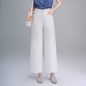 牛仔裤女2026夏薄款女裤休闲裤直筒垂感显瘦九分阔腿裤子