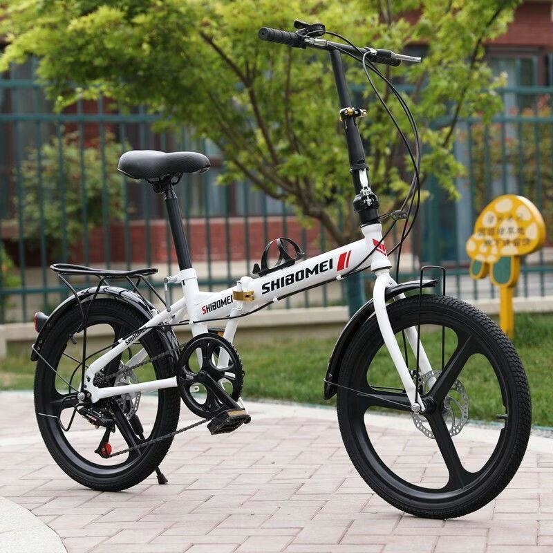 碟刹男女款学生20寸折叠变速自行车轻便便携男式女式儿童