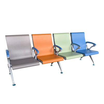 澳舒健可充电不锈钢排椅皮垫医院候诊椅公共座椅机场椅实用等候椅 SJ0084C四人位 1张