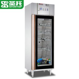 圣托(Shentop)热风循环中温消毒柜 全无磁不锈钢单门 商用校园单位食堂消毒碗柜 YTP600-D5