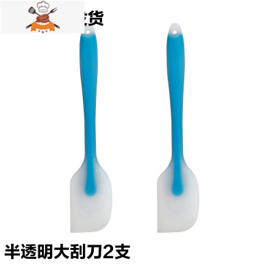 油刷子家用可高温油刷厨房烙饼硅胶刷食用烘焙小刷子烧烤刷 敬平 半透明大刮刀2支
