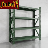 锦北货架仓储库房储物架军绿色四层主架500kg/层重型200*60*200cm