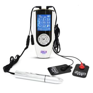 乐乐窝 肛塞组合 双控双输出充电主机强力电流击刺激击激情贴片男女用肛塞后庭自嗨玩情趣性用品男用自玩游戏玩具 双控定海