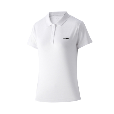 李宁短袖POLO衫女士2021新款训练系列女装翻领尖领上衣夏季运动服