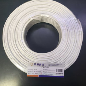 三信白护套线300/500V RVV 2×6 100米/盘