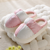 秋冬季可外穿防水棉拖鞋女居家室内厚底踩屎感保暖加绒男家用冬天