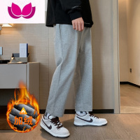 七斓灰色直筒裤男士宽松卫裤款男士长裤休闲裤夏季百搭运动裤裤子