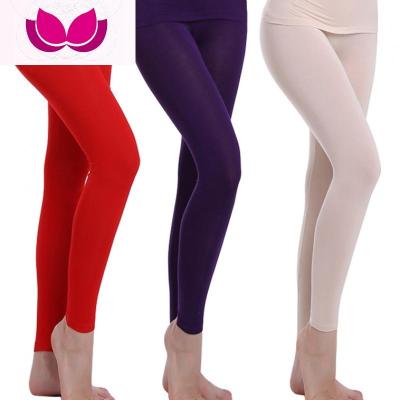 七斓女士秋裤单件莫代尔薄款纯色线裤棉毛裤少女秋季秋裤打底裤保暖裤