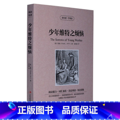 [正版] 少年维特之烦恼 英文原版+中文版 英汉对照 读名著学英语中英文双语世界名着歌德小说中小学生英语原著读物