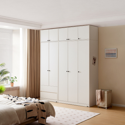 全友家居现代简约组合衣柜家用卧室新款三门四门衣柜带顶柜